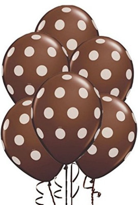

Theme My Party Printed Pack of 50 Polka Dot Latex Balloon - Brown - Size 12 Inch Balloon(Brown, Pack of 50)