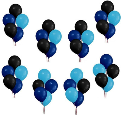 

Theme My Party Solid balloons Balloon(Blue, Black, Pack of 40)
