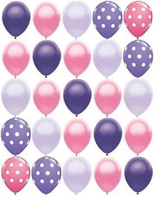 

Theme My Party Printed Pack of 50 pc Pink and Purple Polka Dot 12"/Latex balloons Balloon(Purple, Pink, Pack of 50)
