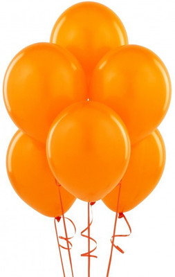 

Theme My Party Solid Pack of 50 Mettalic Latex Balloon - Orange - Size 9 Inch Balloon(Orange, Pack of 50)