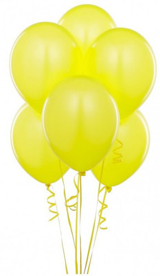 

Theme My Party Solid Pack of 50 Mettalic Latex Balloon - Yellow - Size 9 Inch Balloon(Yellow, Pack of 50)