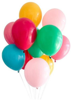 

Theme My Party Printed Pack of 50 Mettalic Latex Balloon - Multi Color - Size 9 Inch Balloon(Multicolor, Pack of 50)