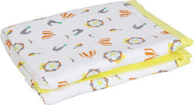 

My Milestones Printed  Swadding Baby Blanket(Cotton, Orange