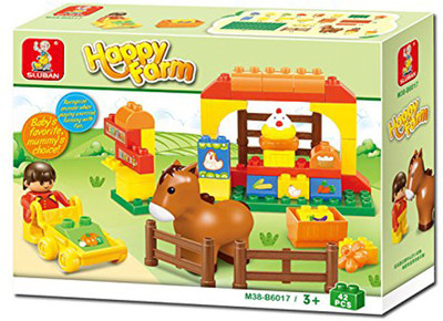 

Sluban Happy Farm Building Block Toys | Educational Gift Toy Set For Kids | M38-B6017 (45 Pcs)(Multicolor)