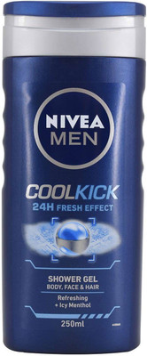 

Nivea Men Cool Kick Shower Gel for Body, Face & Hair - 250ml(250 ml)