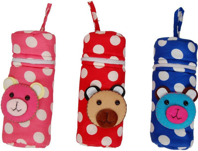 

Guru Kripa Baby Products  Presents Baby Feeding Bottle Cover Easy Zip Closure (Navy Blue, 150ml)(Multicolor