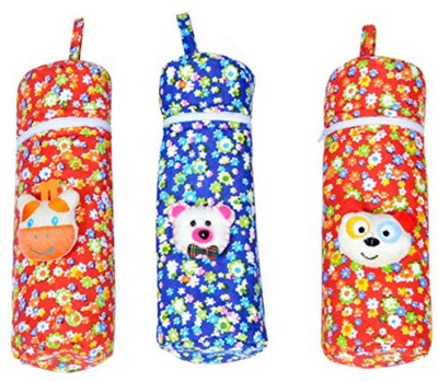 

Guru Kripa Baby Products  Presents Baby Feeding Bottle Cover Easy Zip Closure (FLOWER PRINT, )(FLOWER PRINT