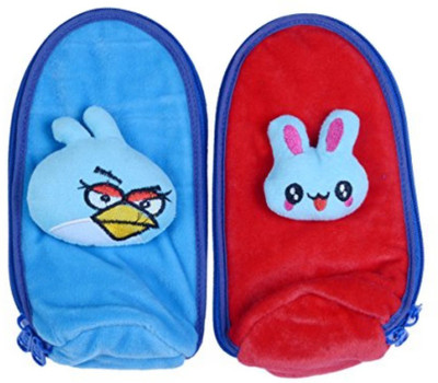 

Guru Kripa Baby Products ™ Present Soft & Cute Smiley Fancy Velvet Fabric Baby Milk Feeding & Nursing Bottle Cover Feeder Cover Easy Zip Closure Pack Of 2 Pcs . (Red, 240ml)(Red