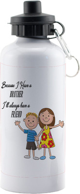 

LOF Exculsive Rakshabandhan Special Gift For Brothers ( Because I Have a Brother I 'll Have a Friend ) Sipper 600 ml 600 ml Sipper(Pack of 1, Multicolor)
