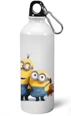 

MUGKIN A081- Minion despicable me Official printed (1 Bottle) ml- 600 ml Sipper(Pack of 1, White)