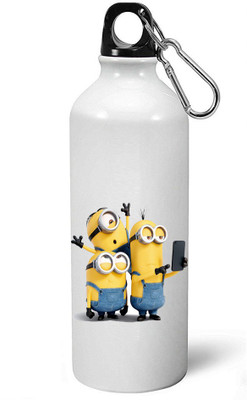 

MUGKIN A087- Minion despicable me Official printed (1 Bottle) ml- 600 ml Sipper(Pack of 1, White)