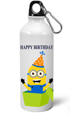 

MUGKIN A071- Minion despicable me Official printed (1 Bottle) ml- 600 ml Sipper(Pack of 1, White)
