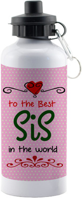 

LOF Exculsive Rakshabandhan Special Gift For Sisters ( To The Best Sister In The World ) Sipper 600 ml 600 ml Sipper(Pack of 1, Multicolor)