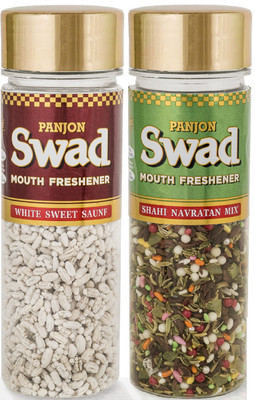 

Swad White Sweet Saunf & Shahi Navratan Mix Mouth Freshener(Pack of 2)