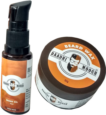 

daadhi mooch Beard Oil (Musky Musk) and Beard Wax, Combo of 2(Set of 2)