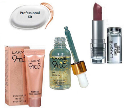 

Professional kit Silicon Puff&Weightless Mousse 6gm&Face Serum 9 to 5&Enrich Lipstick(Set of 4)