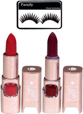 

fancify Eyelashes&9t05 Russian Red Lipstick&Cvber Lipstick(Set of 3)