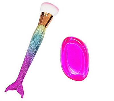 

Confidence Face Use Makeup Brush And Soft Silicon Foundation Sponge For Women(Set of 1)