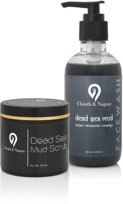 

Chauth and Nagsan Natural Dead Sea Mud Facewash- 200 ML & Dead Sea Mud Scrub- 125 Gm, Pack of 2(Set of 2)