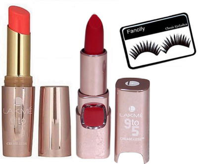 

Fancify Eyelashes&9to5 Russian Red Lipstick&See Sheer Lipstick(Set of 3)