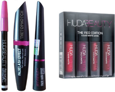 

TheTopNotch Eye Brow Pencil & Huda Beauty Mascara & Huda Beauty Eye Liner (Huda 3in1) & Huda Beauty Red Edition(Set of 7)