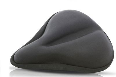 

AlexVyan New Black Soft Gel Silicone Cushion Saddle Pad Bicycle Seat Cover Free Size Bicycle Seat Cover Free Size(Black)