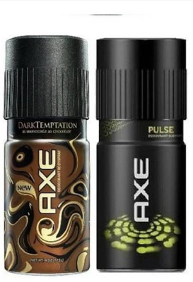

AXE DARK TEMPTATION & PULSE Body Spray - For Men(300 ml, Pack of 2)