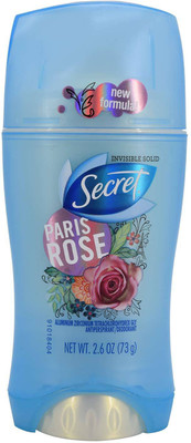 

Secret Invisible Solid Deodorant Stick, Paris Rose - 73g (2.6oz) Deodorant Stick - For Men & Women(73 ml)
