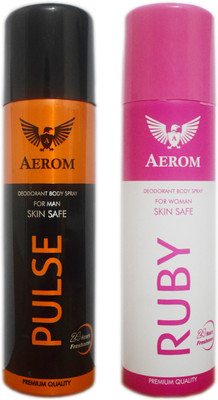

Aerom Pulse and Ruby Deodorant Deodorant Spray - For Men & Women(300 ml, Pack of 2)