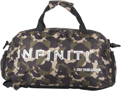 

INFINITI CAMOUFLAGE Gym Bag(Multicolor, Green, Black), Black;green;multicolor