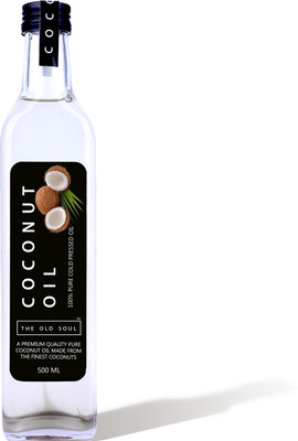 

THE OLD SOUL | 100% Pure Cold Pressed Coconut Oil | Nariyal Ka Tel | Glass Bottle | Coconut Oil Glass Bottle(500 ml)
