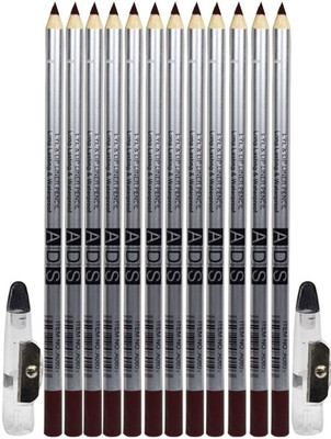 

ADS Eye & Lip Liner Pencil Long Lasting & Waterproof Pack of 12 1.7 g(Maroon)