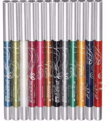 

SBE 12 Sexy Colors Waterproof Rotatable Eye Lip Liner Long Lasting Eyeliner Pen Eyeshadow Eyebrow Pencil Makeup Cosmetic Set 3 ml(Multicolor)
