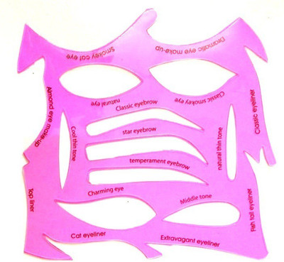 

Natural Reusable All in one eyemakeup stencil easy eyebrow eyeshadow eyeliner cat liner Eyebrow Stencil(1)