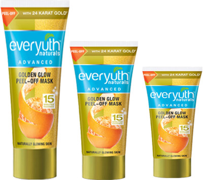

EVERYUTH NATURALS GOLDEN GLOW PEEL-OFF MASK 90 GM + GOLDEN GLOW PEEL-OFF MASK 50 GM+GOLDEN GLOW PEEL-OFF MASK 30 GM(90 g)
