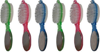 

Bajrang 4 in 1 Foot Care Pedicure Brush, Pumice Scrubber (06 pcs.)(Multicolor)
