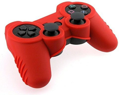 

Microware PS3 Controller Silicon Sleeve Protector (Red) + [2 Pair / 4 Pcs] Silicone Analog Thumb Grip Stick Cover (Black/Red) Gaming Accessory Kit(Red, For PS3)