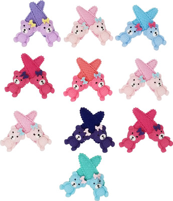 

Evolution Cute & Funky Bear Image Fabric Multicolored Kids Snap Hair Clips, SmallFor Kids / Girls Tic Tac Clip(Multicolor)