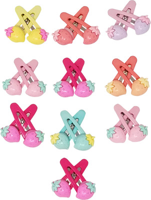 

Evolution Cute & Funky Strawberry Multicolored Kids Snap Hair Clips, Small, For Kids / Girls Tic Tac Clip(Multicolor)