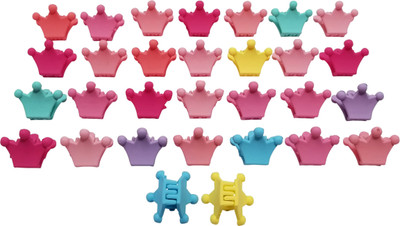 

Evolution Cute Tiny Tiara Claws Matte, Child Cute Hair Styles Fashion Accessories Multicolored Kids Hair Claw Clips, Small, For Kids / Girls Hair Claw(Multicolor)