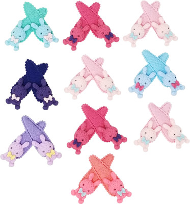 

Evolution Cute & Funky Rabit Image Fabric Multicolored Kids Snap Hair Clips, SmallFor Kids / Girls Tic Tac Clip(Multicolor)
