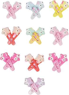 

Evolution Cute & Funky Star Shape Cartoon Character Multicolored Kids Snap Hair Clips, SmallFor Kids / Girls Tic Tac Clip(Multicolor)