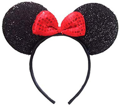 

Fully Fancy Mickey Mouse Ear Headband, Headband Party Wear for Kids Party Theme, Mickey Mouse Bow Headband, Hairband for Kids Hair Band(Multicolor)
