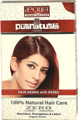 

Aequo ORGANIC 100% PURENATURALS HENNA HERB POWDER HAIR COLOR- 120GM(120 g)