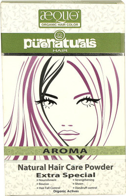 

Pure Naturals AEQUO ORGANIC 100% AROMA POWDER HAIR COLOR KIT- 120GM Hair Color(AROMA)