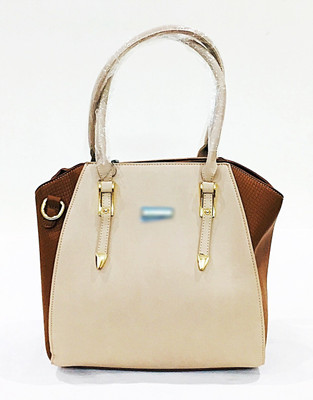 

X Factor Hand-held Bag(Brown, Beige), Beige;brown