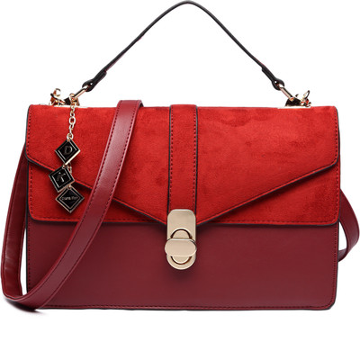 

Diana Korr Women Casual Red, Maroon PU Sling Bag, Maroon;red