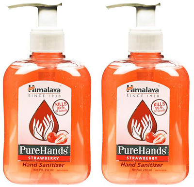 

Himalaya PURE HANDS SANITIZER, STRAWBERRY FRAGRANCE, 250 ML PACK, SET OF 2 PACKS, TOTAL 500 ML(500 ml, Pump Dispenser, Pack of 2)
