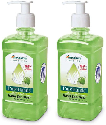 

Himalaya PURE HANDS GREEN APPLE HAND SANITIZER 500 ML PACK, SET OF 2 PACKS, TOTAL 1000 ML(1000 ml, Pump Dispenser, Pack of 2)