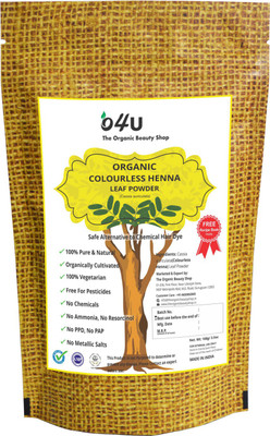 

O4U Colourless Henna leaf powder for hair colour/ organic colourless henna powder for Shiny, Healthy, Thick hair(100 g)